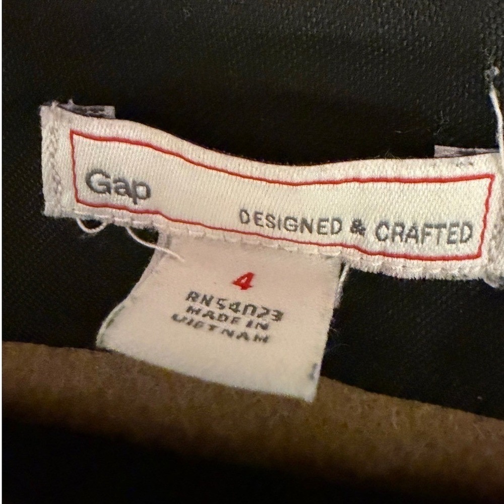 Gap Womens Camel Wool Blend Mini Skirt Size 4 Zipper Pockets Tan A-Line - Picture 4 of 10